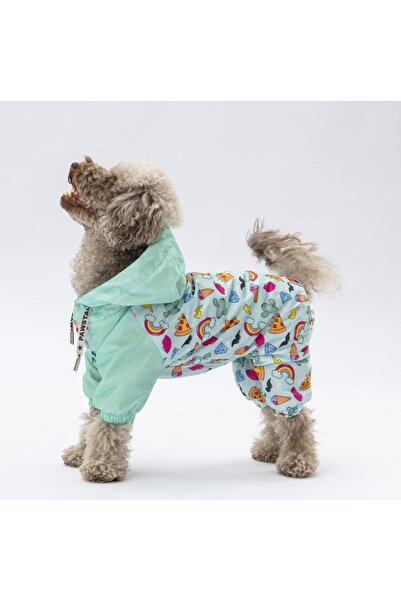 Hype Store Pawstar Tokyo Polarlı Su Geçirmez Küçük Irk Köpek Yağmurluk Tulum (L)