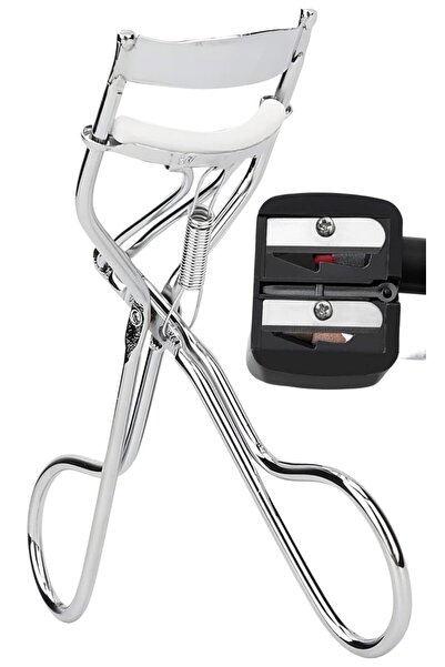 MTA HİGH-TECH Kirpik Kıvırıcı ve Çift Göz Kalemi Kalemtıraş Seti – 2 Adet Yedek Ped, Makyaj Aksesuar