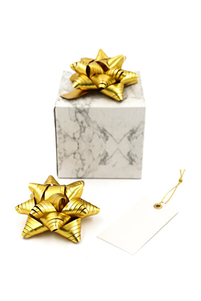 repro design زينة على شكل نجمة قطبية ذهبية كبيرة الحجم - 8 سم، إكسسوار لتغليف...