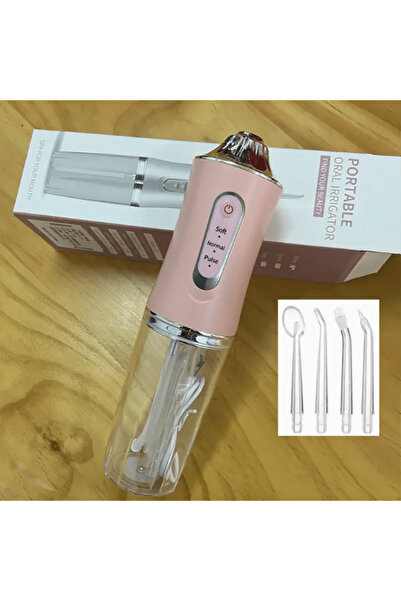 Choice1 Pink Portable Smart Electric Oral Irrigator Water Flosser 4 Jets 3 Mo...