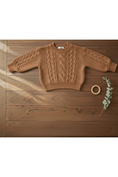 Nimini Kids سترة تريكو للأطفال بتصميم عصري وياقة دائرية للجنسين