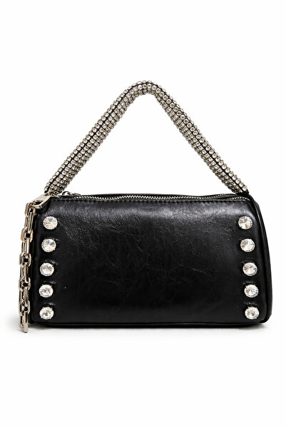 ZERVA QUEEN Women's Chain Strap Stoned Mini Shoulder Bag – Night & Event Eleg...