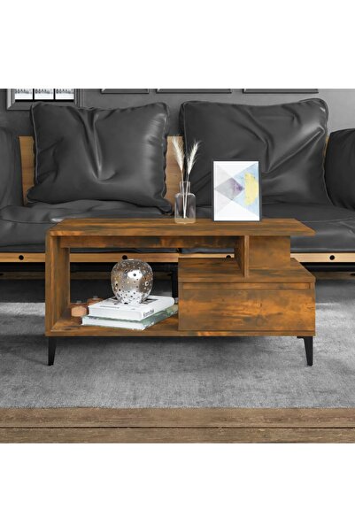 Concept Masă de cafea, stejar afumat, 90x49x45 cm, lemn prelucrat