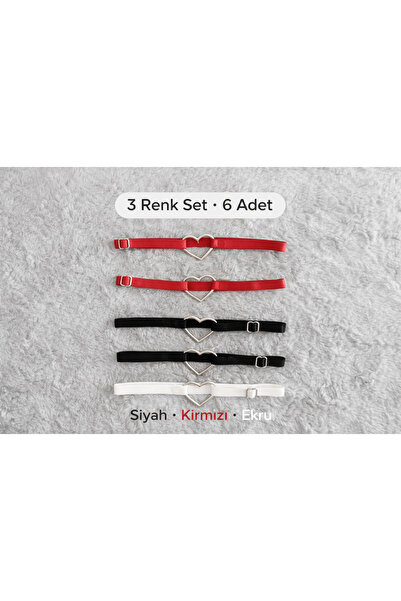 HERA SHOPS HEART TOUCH Ayarlanabilir Bacak Aksesuarı 6’lı Set (3 Renk) – Ultr...