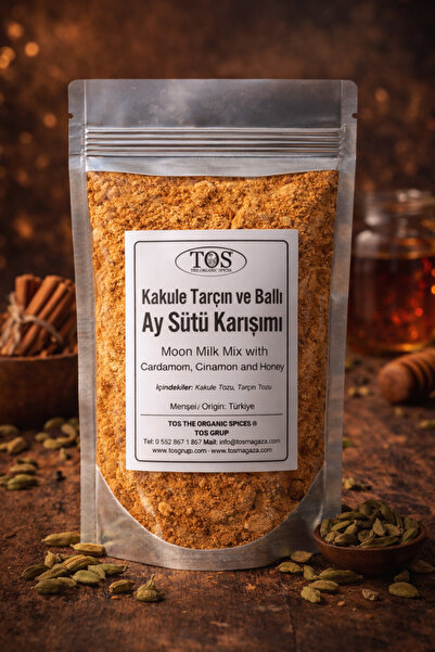 TOS The Organic Spices Kakule Tarçın ve Ballı Ay Sütü Karışımı 100 gr (1. Kal...