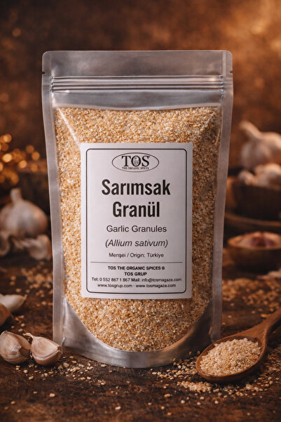 TOS The Organic Spices Sarımsak Granül 50 gr (1. KALİTE) Allium Sativum / Gra...