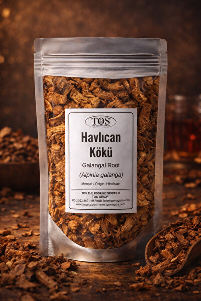 TOS The Organic Spices Havlıcan Kökü 100 gr (1. KALİTE) Alpinia Galanga / Gal...