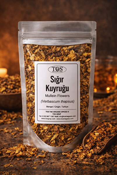 TOS The Organic Spices Sığır Kuyruğu Otu 50 gr (1. KALİTE) Verbascum Thapsus ...