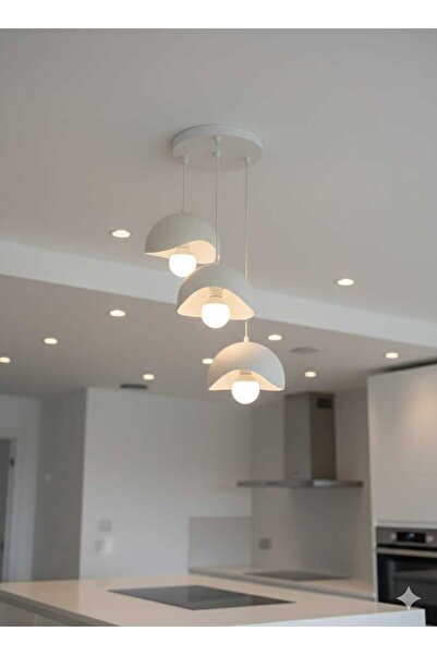 Dropcek eticaret 3 Lü Sarkıt Avize Rustik E27 Modern Avize Bohem Beton Görünü...