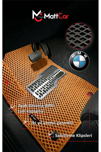 MATTCAR Bmw İX 40 2022 Akıllı Oto Paspas Takımı Eva Mat TABA