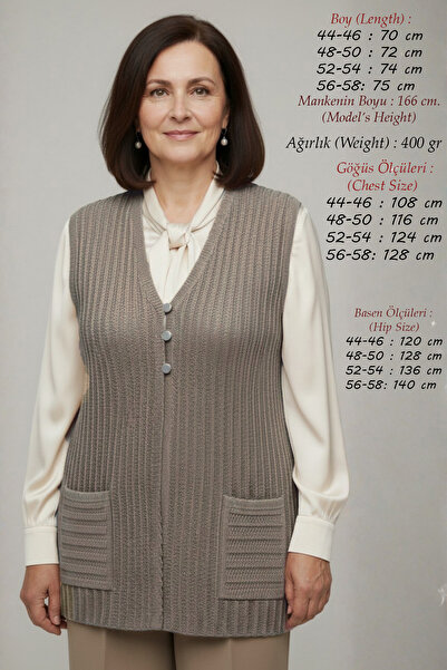 Laden Knitwear Plus Size Women's Steel Mesh Openwork Seasonal Spring Mother's...