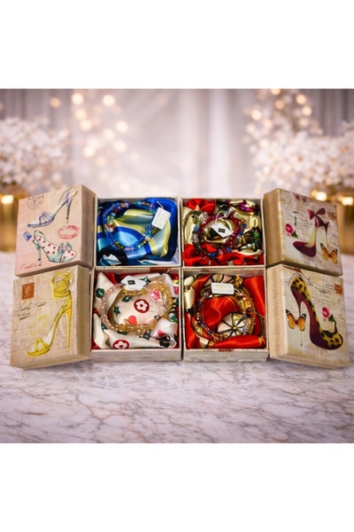 velve Set 4 Pachete Stylish pentru femei, cu esarfa eleganta si doua bratari,...