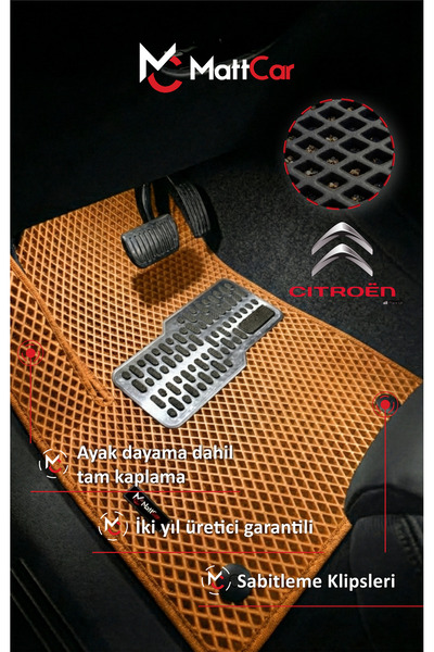MATTCAR Citroen C4 Suv 2022 Akıllı Oto Paspas Takımı Eva Mat TABA