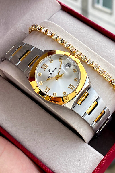 Daniel Klein Çelik Gelin Nişan Kına Saati Kadın Kol Saati Altın Rengi Paslanm...