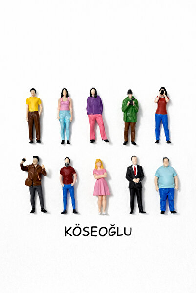 Köseoğlu 10 Adet Maket Insan Teraryum ve Minyatür Müze için Figür - Renkli - ...