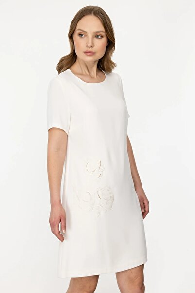 Ekol Rochie midi minimalistă cu mânecă scurtă - zilnic și ocazii speciale