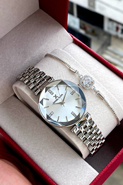 Daniel Klein %100 Orijinal Gümüş Renk Çelik Kadın Kol Saati Bileklik Hediyeli