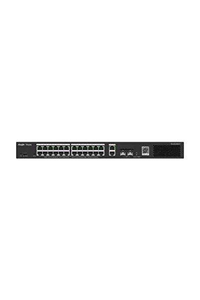 Ruijie Networks Switch cu 24 de porturi PoE, 2 porturi GE, 2 porturi SFP, Gig...