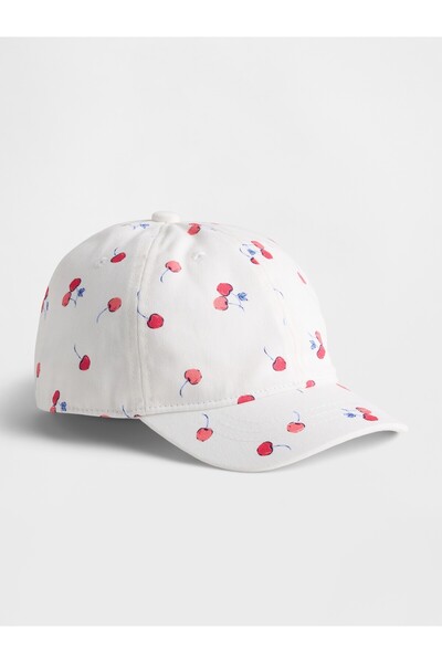 GAP Bebek Beyaz Organik Pamuk Beyzbol Şapkası