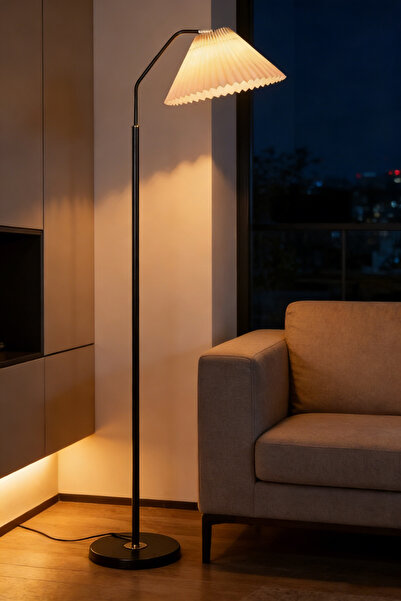 DIDA مصباح أرضي LED بطول 150 سم، مزود بمصباح ثلاثي الألوان، مناسب لغرف النوم ...