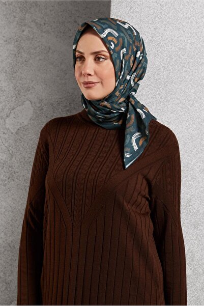 Alvina ALVİNA ВІЗЕРУНКОВИЙ ШАРФ 8504 - З ПАСОМ І ДЕТАЛЯМИ КРОЮ