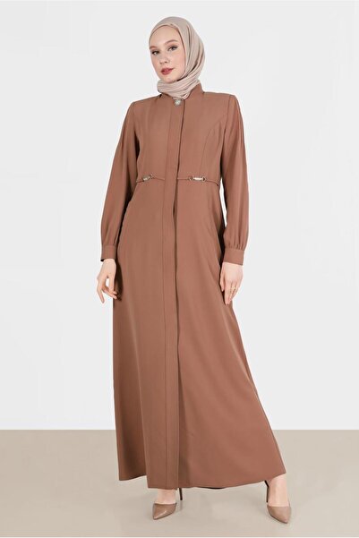 Alvina TAŞLI BROŞ DETAYLI PARDESÜ 10556