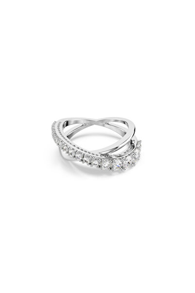 Swarovski Hyperbola Yüzük, Karışık kesimler, Beyaz, Gümüş renkli yüzey