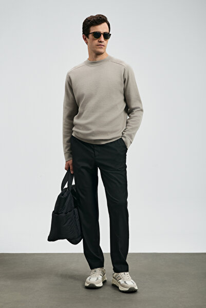 Lufian Ανδρικό παντελόνι Chino Amber Smart Slim Fit Μαύρο