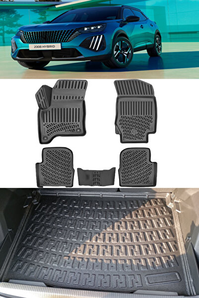 Rizline Peugeot 2008 1.2 Mild Hybrit 2025 ve Sonrası 3D Havuzlu Paspas ve Bag...