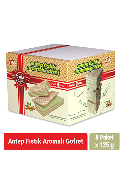 Bifa Antep Fıstık Aromalı Kremalı Gofret 1000 gr