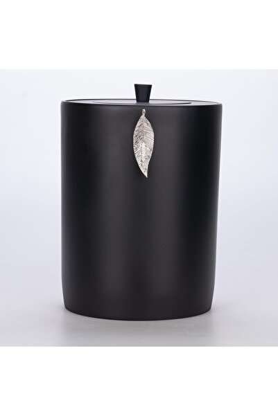 Selim Leaf Çöp Kovası Siyah-Gümüş