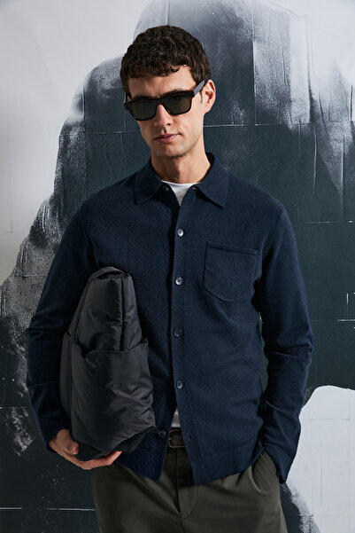 Lufian Luce Men's Sweater Navy Blue