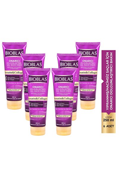 Bioblas Saç Dökülmesine Karşı Collagen&Keratin Bakım Kremi 250 ml 6 adet