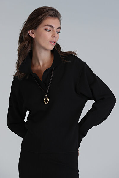 Lufian Conventry Kadın Kazak Siyah