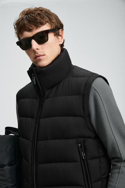 Lufian Peter Goose Feather Men's Vest Black