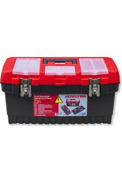 İzeltaş 19" PLASTİK TAKIM ÇANTASI ELEKTRİKÇİ SET 23 PRÇ