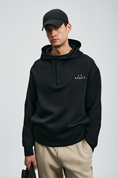 Lufian Road Erkek Sweatshirt Siyah