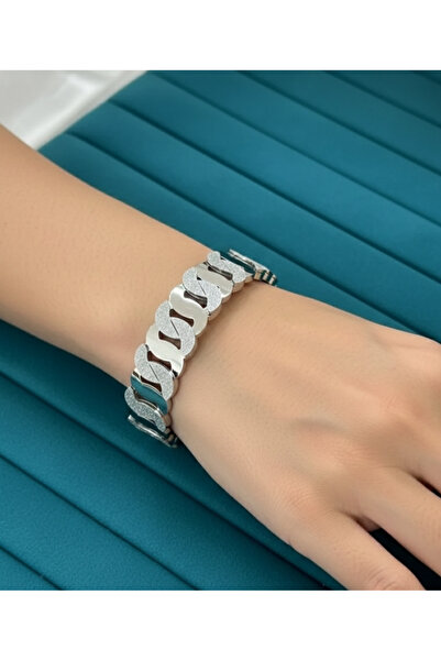 stainless steell Steel Handcuff Bracelet - Transparent Color Motif