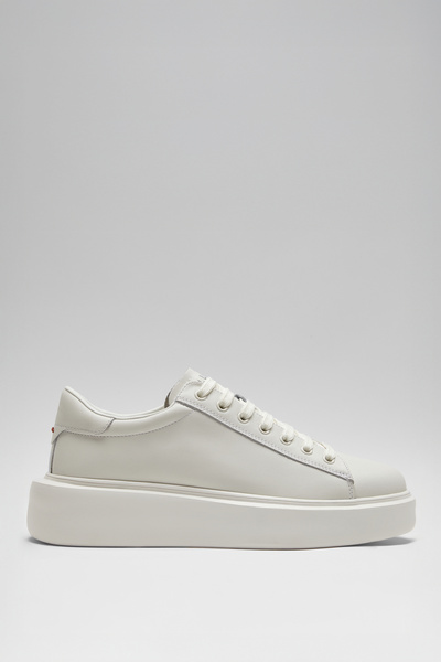 Lufian Pánské kožené tenisky Gage bílé