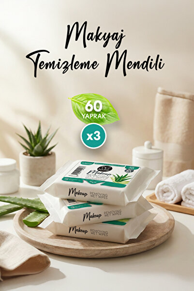 Papilion Aloe vera Özlü ph dengeli Nemlendirici Makyaj Temizleme Mendili x3 6...