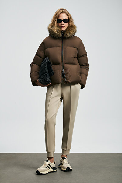 Lufian Sunshıne Kaz Tüyü Kadın Mont Kahverengi