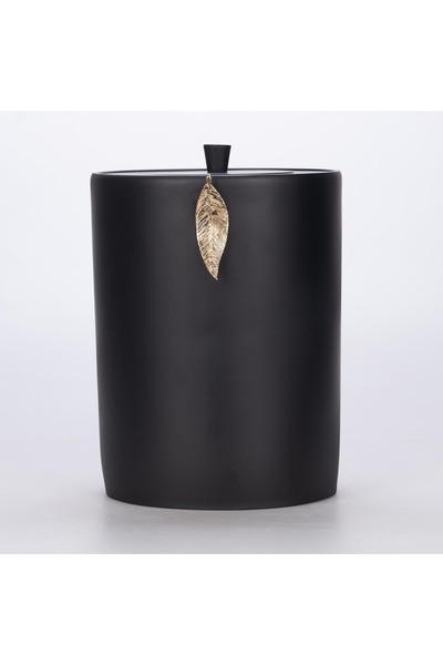 Selim Leaf Çöp Kovası Siyah-Altın