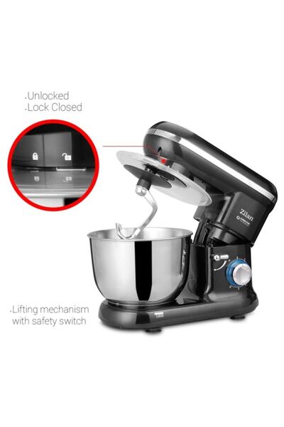 Zilan Multi-mixer Hurricane ZLN-3185,negru 6 trepte + puls, 4.5L., 1000W