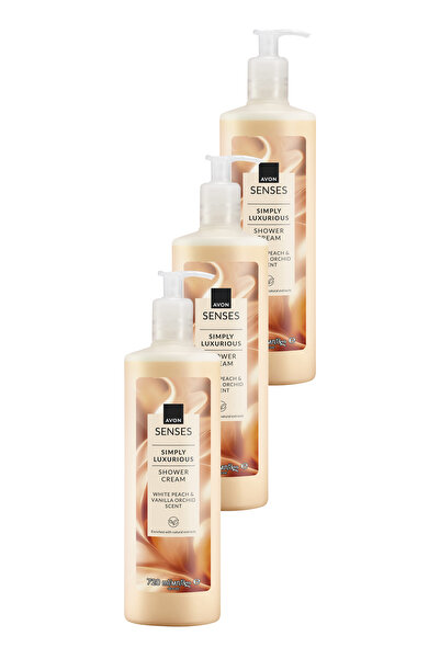 AVON Simply Luxurious Beyaz Şeftali ve Vanilya Orkide Kokulu Duş Kremi 720 Ml...
