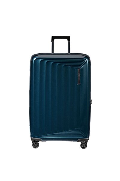Samsonite Lacivert Spinner Nuon Körüklü 4 Tekerlekli 75 cm Büyük Boy Valiz