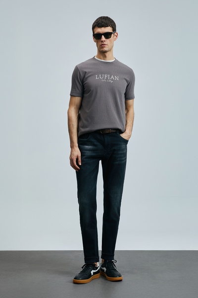 Lufian Ivan Smart Jean Men's Trousers Regular Fit Anthracite