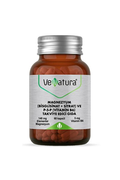 VeNatura Mağnezyum Bisgilisinat Sitrat P5p Vitamin B6 60 Kapsül