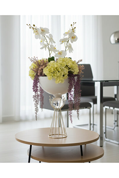 Decodelight Μοντέρνο διακοσμητικό επιχρωμιωμένο βάζο μοντέλο Sude με πέτρινα ...