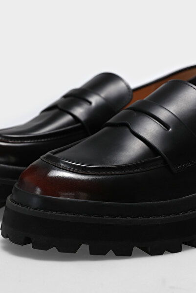 Lufian Pantofi din piele de damă Denıs Roșu Claret