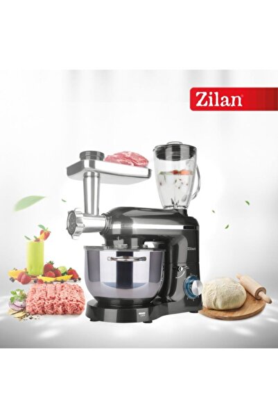 Zilan Mixer, blender si masina de tocat 3 in 1 ZLN1772 Negru, 6+1 nivele, 1400W